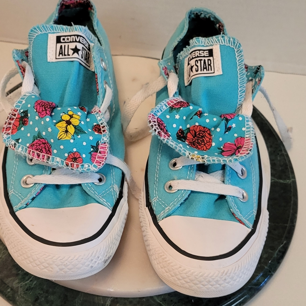 Floral Turquoise Converse - Picture 4 of 16